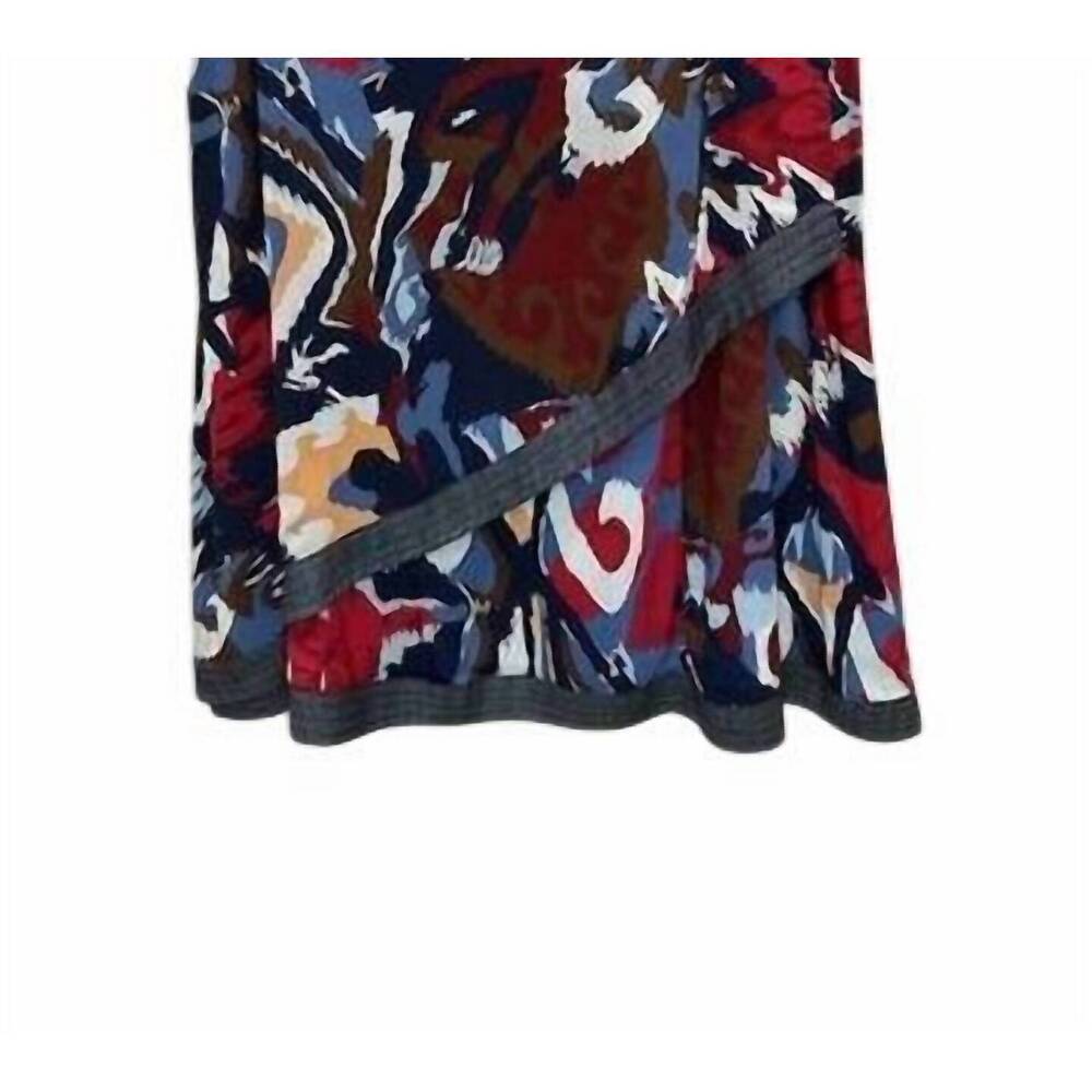 NEW 600 WEST women ikat faux mini wrap skirt in multi